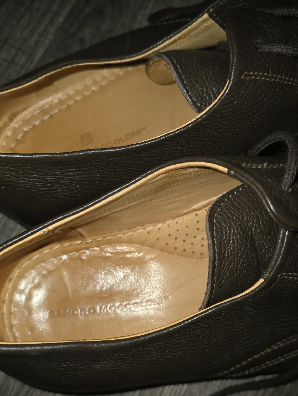 Sandro Moscoloni Dark Brown Leather Derby Shoes